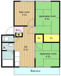 ハイツSAVA【2階】の間取り