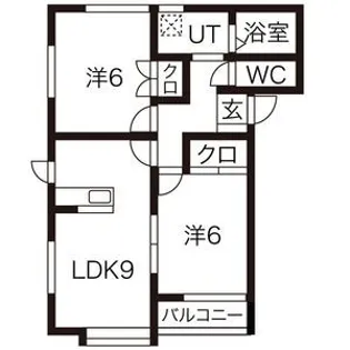 クラージュ F館【2階】の間取り