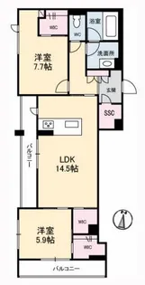 クロノス【2階】の間取り