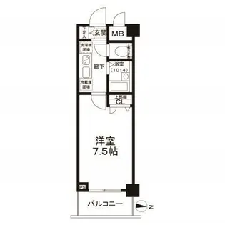 メインステージ広尾【3階】の間取り