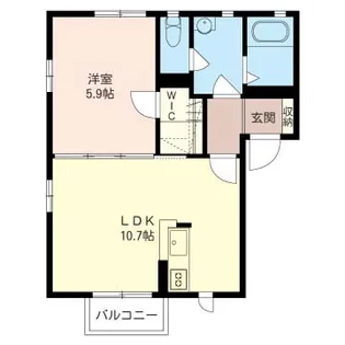 ラウンドパディーC【2階】の間取り