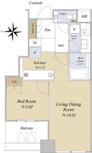 堂島ザ・レジデンスマークタワー【11階】の間取り