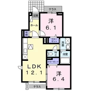 ベッロ ボスコ【1階】の間取り