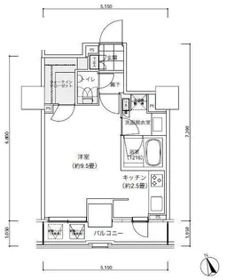 パークキューブ愛宕山タワー【10階】の間取り