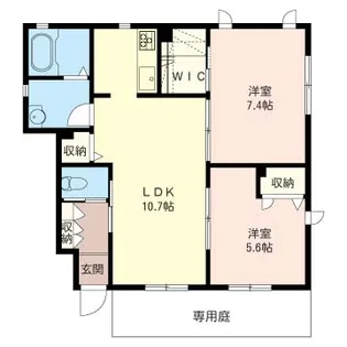 フェリオ笹井【1階】の間取り