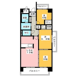 ルーヴェンブルン【5階】の間取り