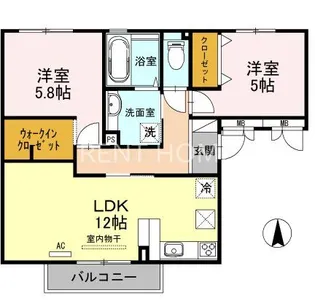 シエル ブルー【1階】の間取り