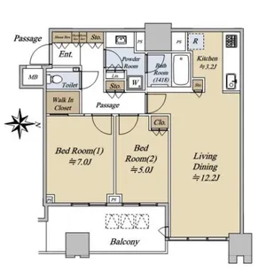 梅田ガーデンレジデンス【39階】の間取り