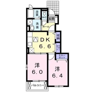 サン・エアリーC【1階】の間取り