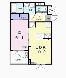 ブランドール久米田V【2階】の間取り