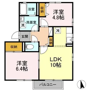 ヴィクトリータウン B【2階】の間取り