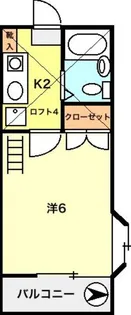 富士見台サンハイツ【2階】の間取り