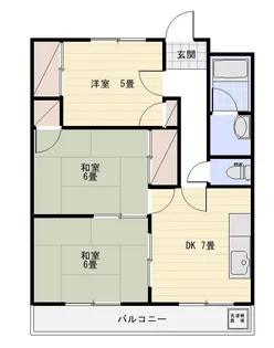 尾野スカイハイツ2【3階】の間取り