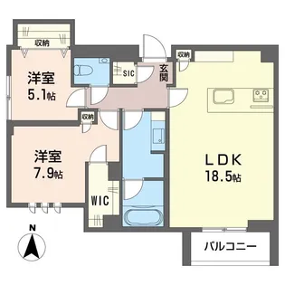オーギュスト ルネ【2階】の間取り