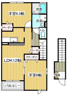 ヴィラブリーゼB【2階】の間取り
