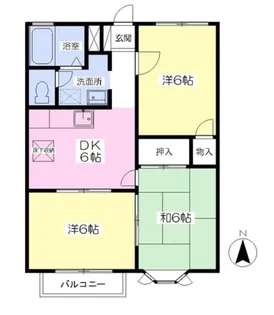 レストハイムD【1階】の間取り