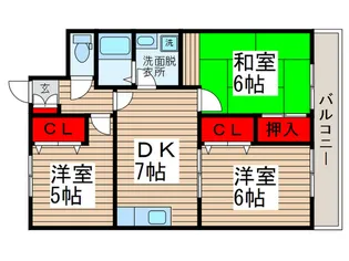 ヴィラ小溝【3階】の間取り