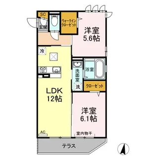 リアンジュ【1階】の間取り