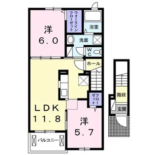 セレッソ入輪戸I【2階】の間取り