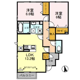 サンシャイン上冨居II【1階】の間取り