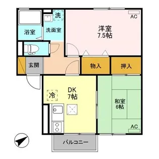 コンフォール B【1階】の間取り