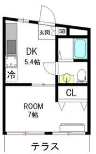 ハイツリバーランド2【1階】の間取り