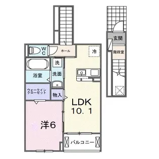 フランシーズコート行田【2階】の間取り