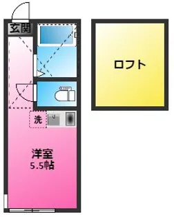 ユナイト元住吉サン・セバスチャン【2階】の間取り