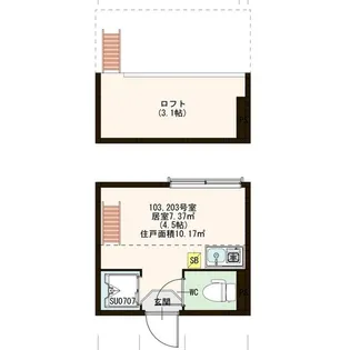 メゾン千住カルム【2階】の間取り