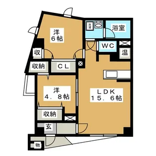 サンフラッツ【1階】の間取り