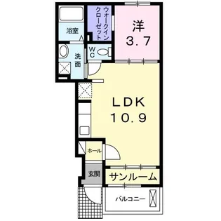サンライズ コーポ【1階】の間取り