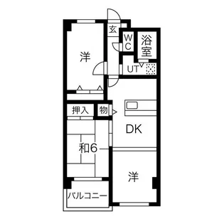 シャトー三和青山【2階】の間取り