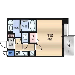 サムティ北浜EST【9階】の間取り