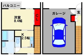 ギャラン中間 B棟の間取り