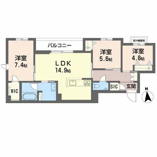 輝 阪南町【3階】の間取り