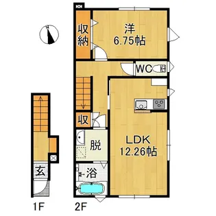 サンガーデン樹木B【2階】の間取り
