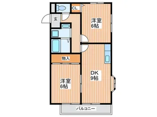 クレールコート【1階】の間取り