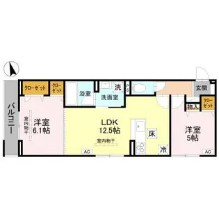 Raffine宿郷【1階】の間取り