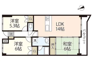 フォーラム牛田早稲田【4階】の間取り