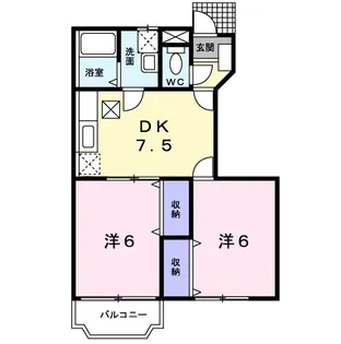 レリーフ ウェステリアB【1階】の間取り