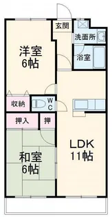 グランポワールII【3階】の間取り