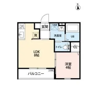 クラムズ黄金【2階】の間取り