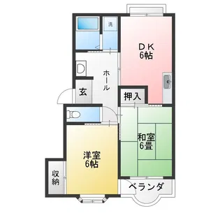 ハイムローゼA【1階】の間取り