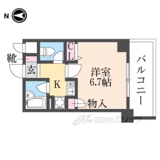 エスティライフ武庫之荘【6階】の間取り