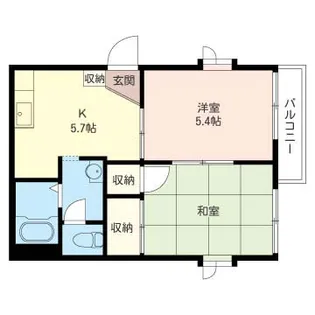リバービレッジA【2階】の間取り