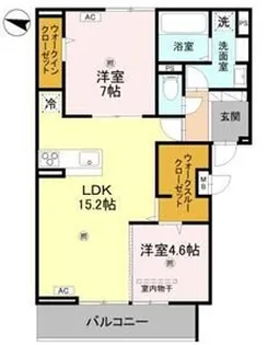 トリシアノーステラス【3階】の間取り