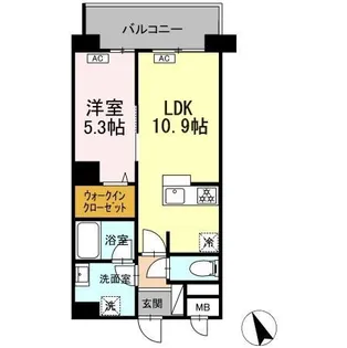 グランシード本八幡【4階】の間取り