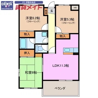 GardenMansionひまわり館【3階】の間取り