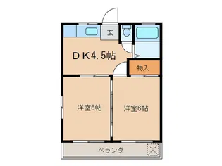 美芳コーポラス【2階】の間取り