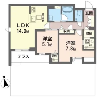 フォーシーズン南多摩【1階】の間取り